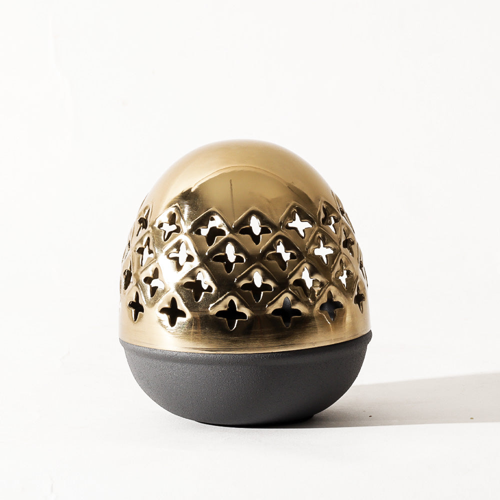 Dome Incense Burner - Gold Grey