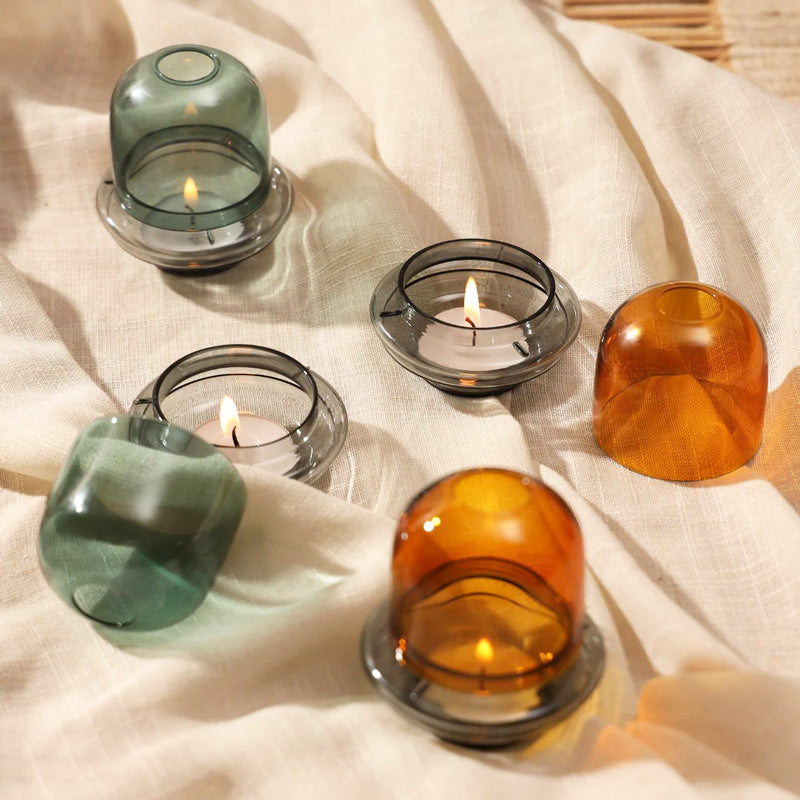 Dome Tealight Holder - Amber