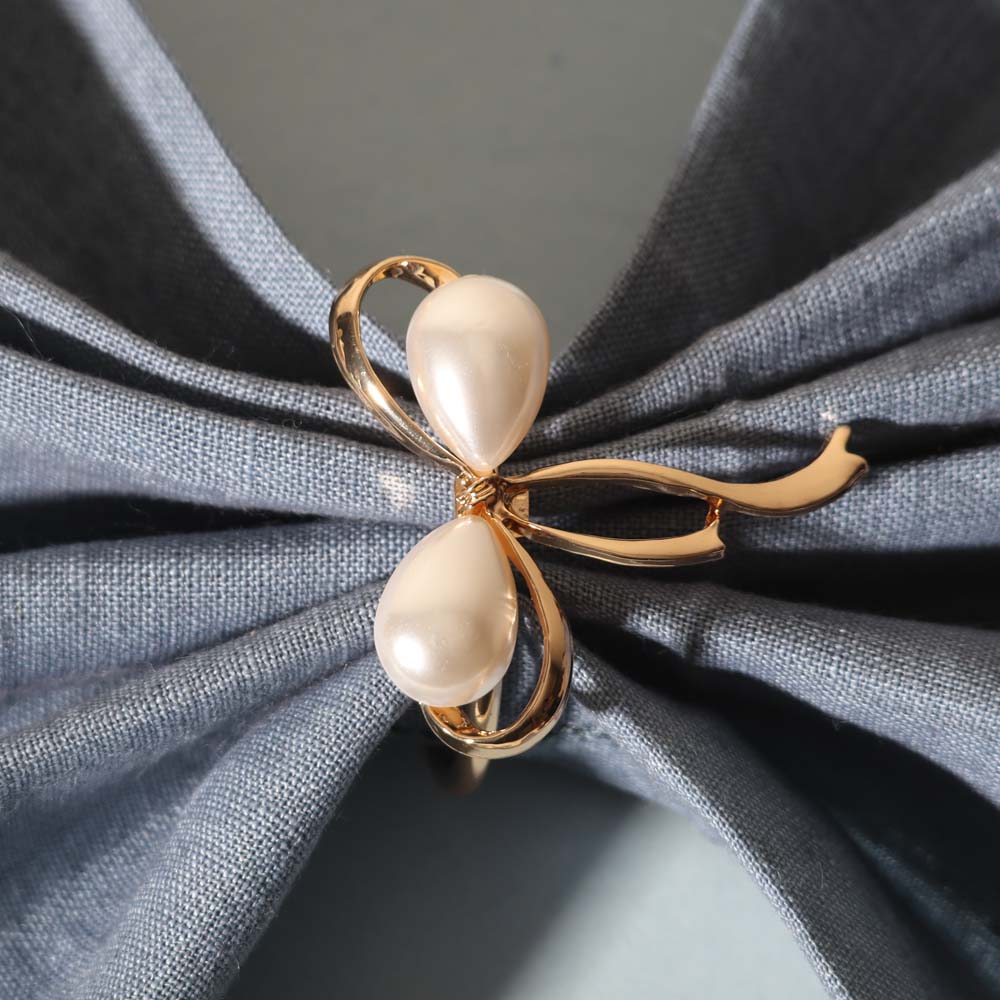 Dove Napkin Rings, Set of 6 - Gold