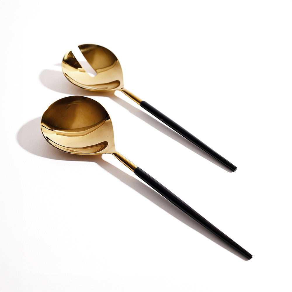 Dual Serving Set - Black Gold