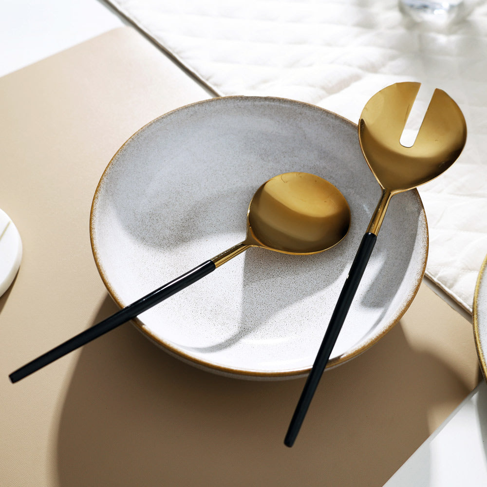Dual Serving Set - Black Gold