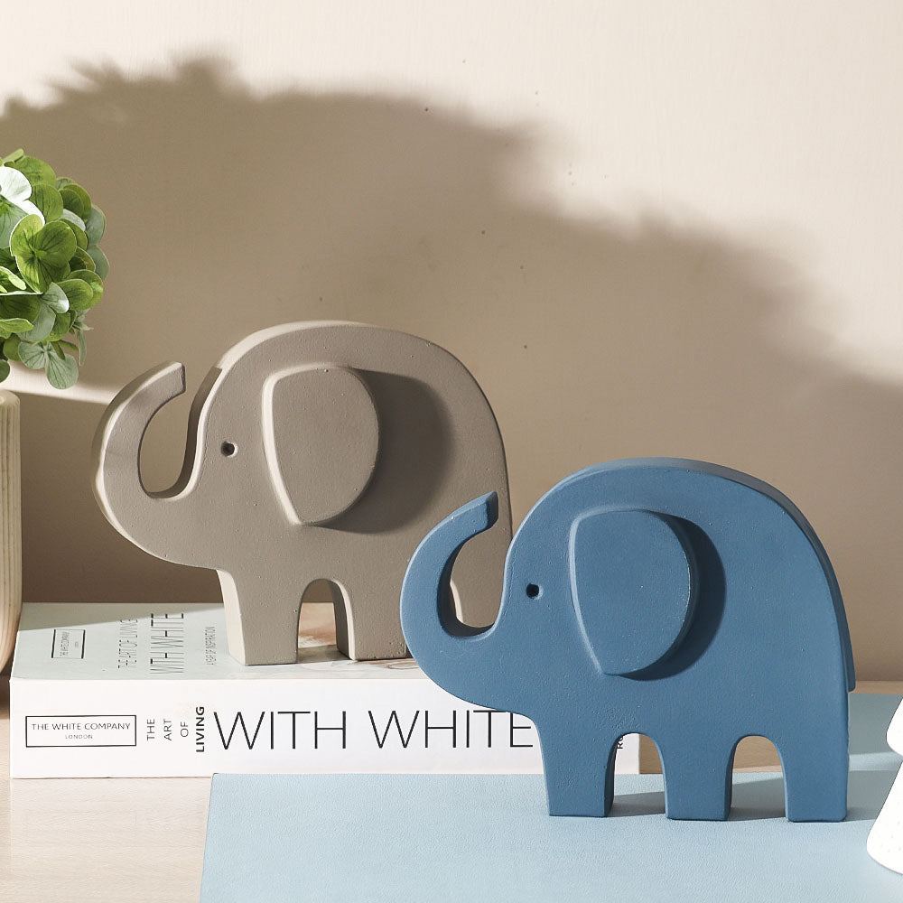 Dumbo Concrete Sculpture - Dark Blue