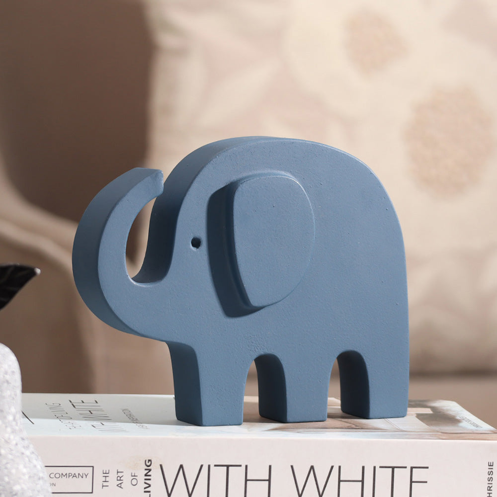 Dumbo Concrete Sculpture - Dark Blue