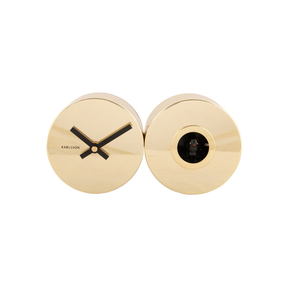 Duo Cuckoo Wall Clock - Metallic Gold