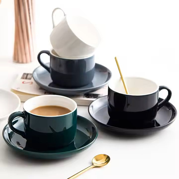 Lagom Cup and Saucer Set - Deep Blue