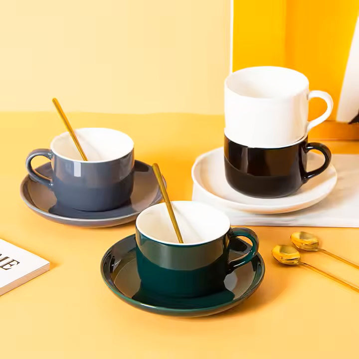 Lagom Cup and Saucer Set - Deep Blue