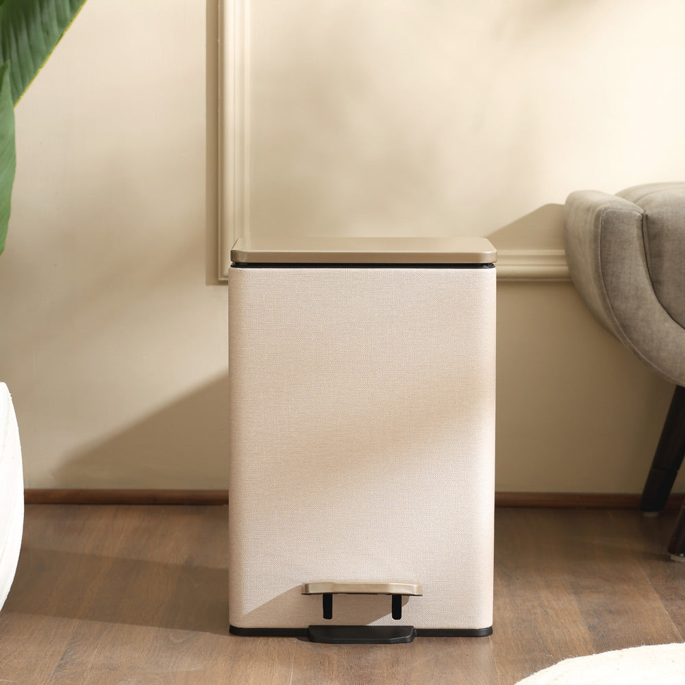 Duos Textured Pedal Bin 12L - Beige