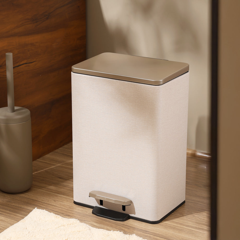 Duos Textured Pedal Bin 12L - Beige