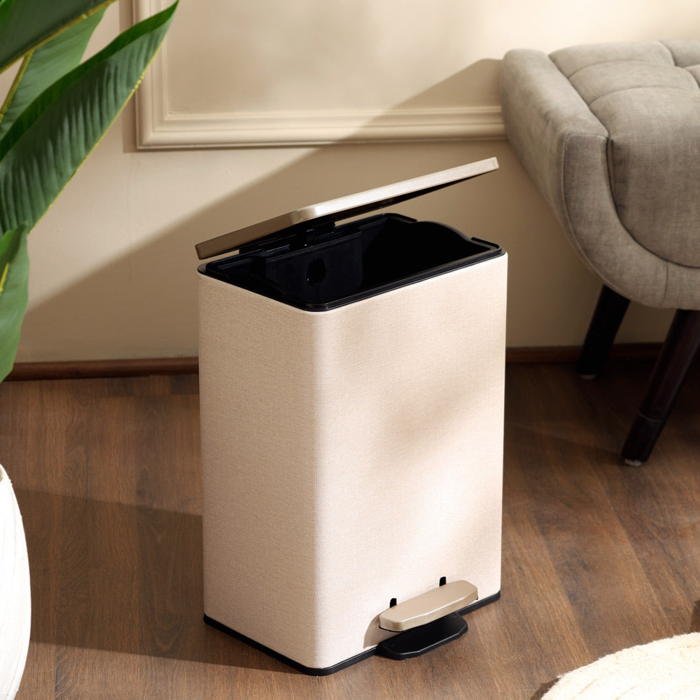 Duos Textured Pedal Bin 12L - Beige