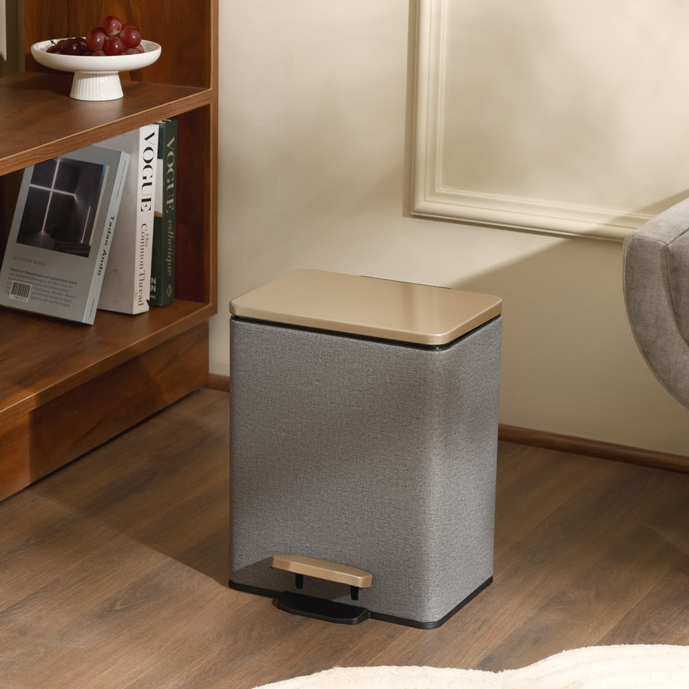 Duos Textured Pedal Bin 9L - Grey