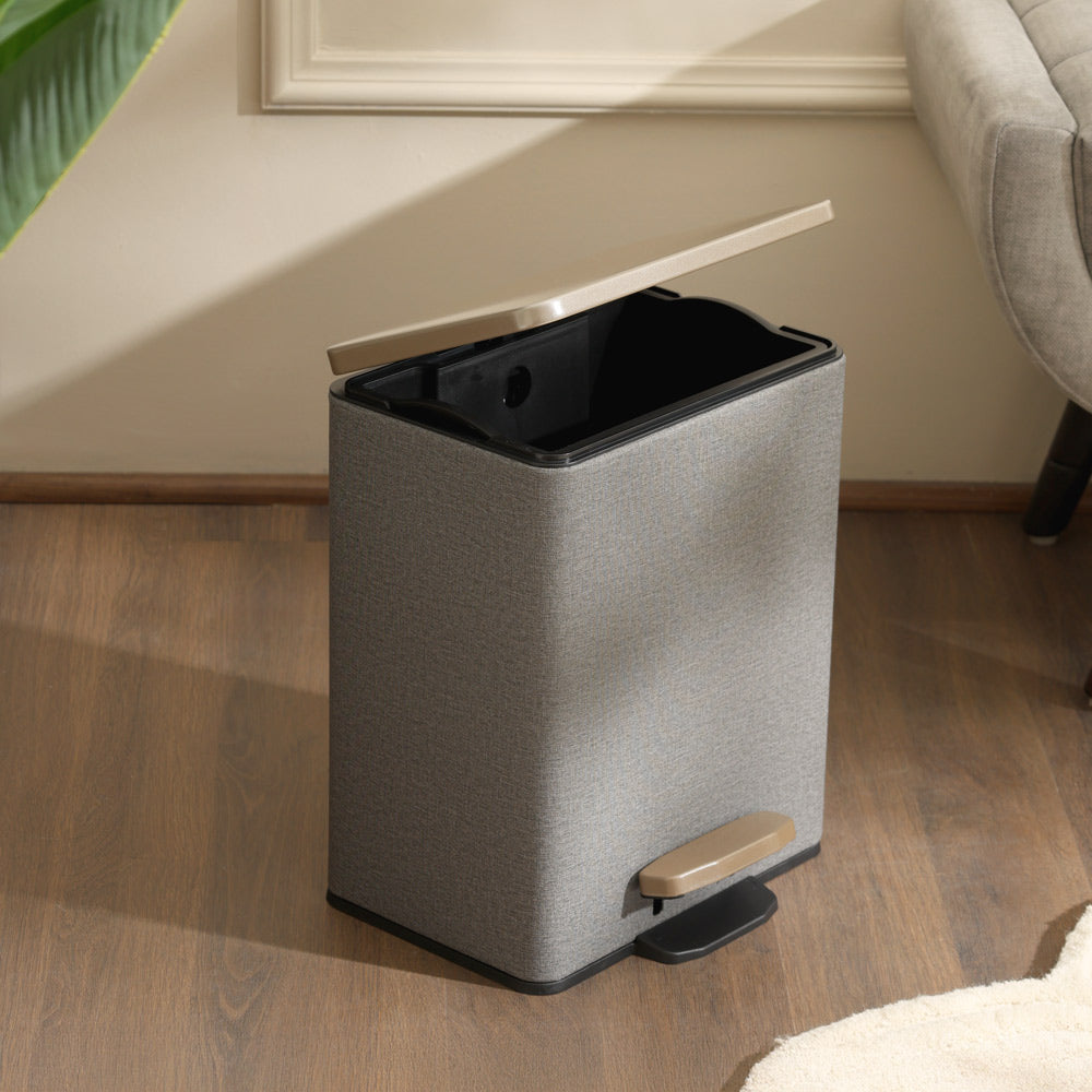 Duos Textured Pedal Bin 9L - Grey