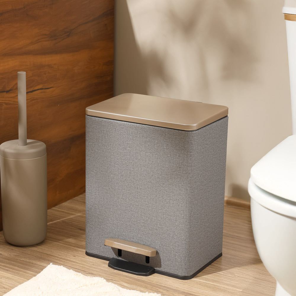 Duos Textured Pedal Bin 9L - Grey