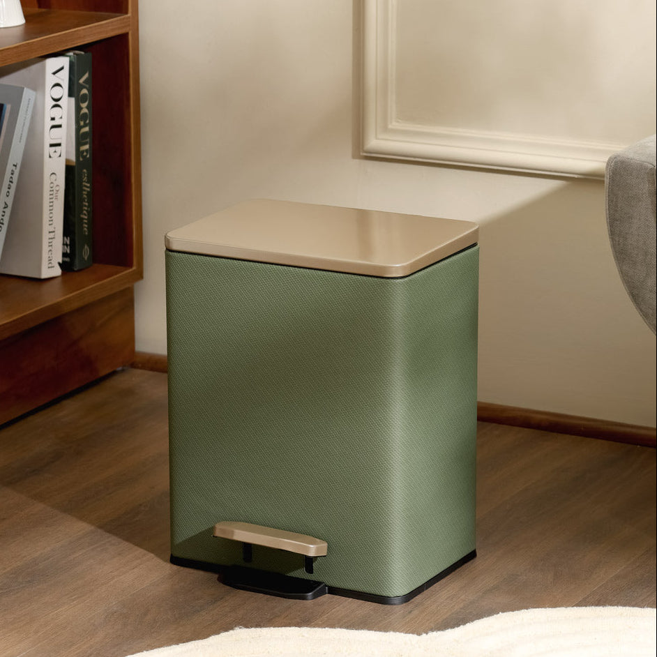 Duos Textured Pedal Bin 9L - Forest Green