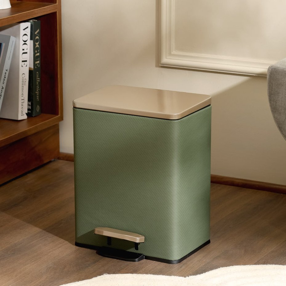 Duos Textured Pedal Bin 9L - Forest Green