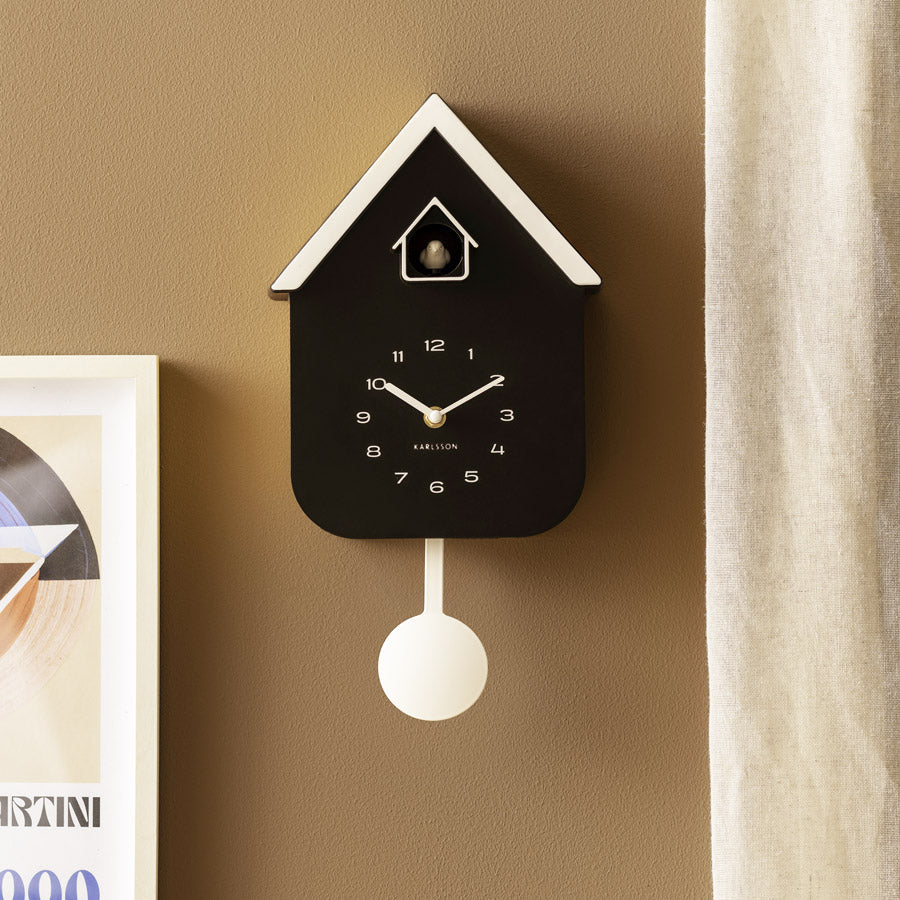 Dupla Cuckoo Pendulum Wall Clock - Black