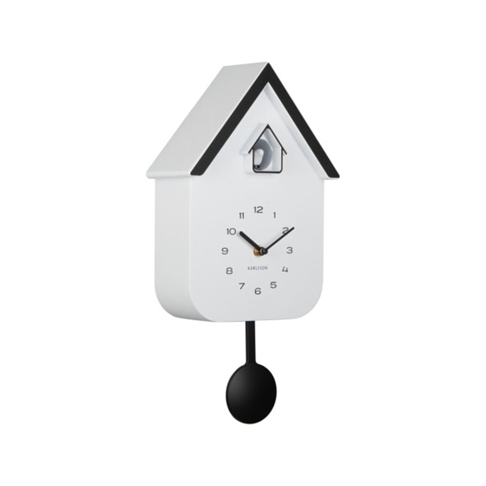 Dupla Cuckoo Pendulum Wall Clock - White