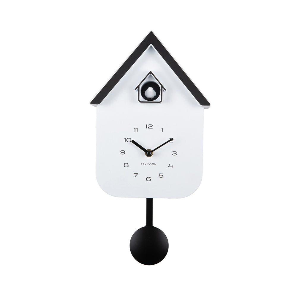 Dupla Cuckoo Pendulum Wall Clock - White