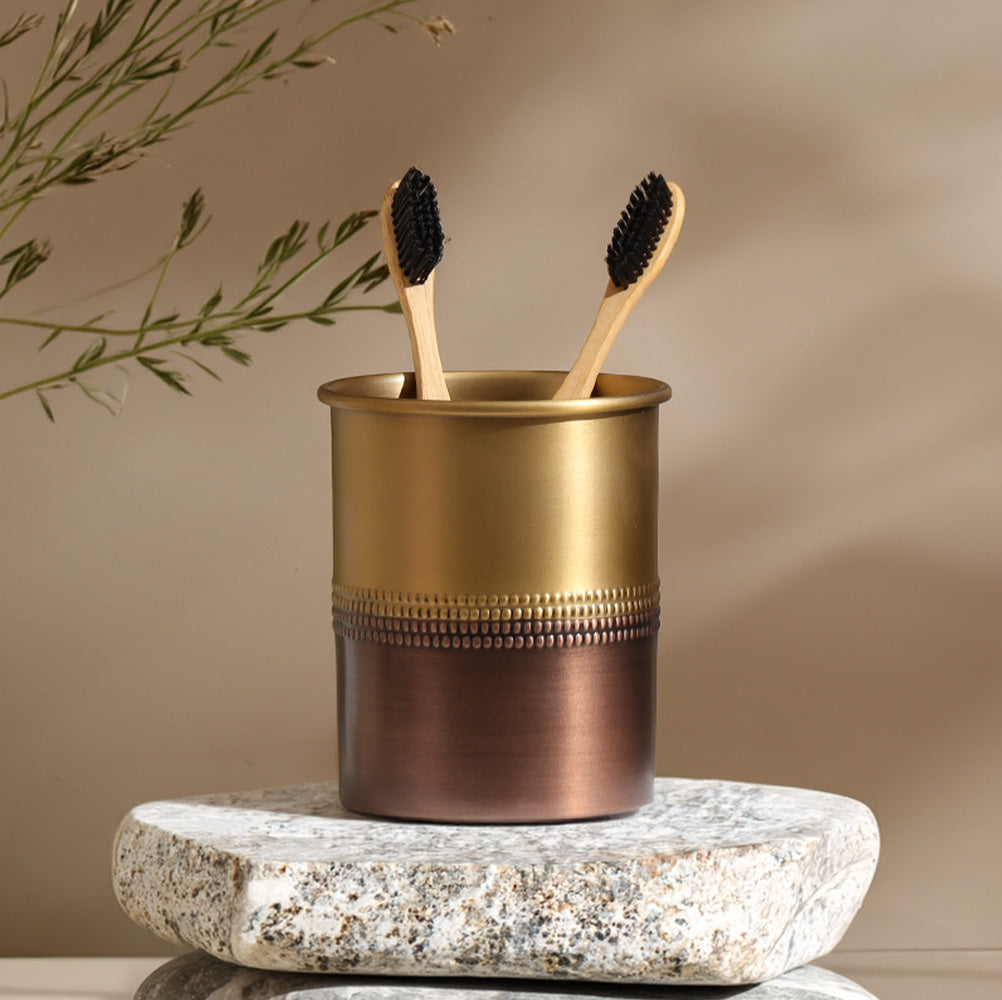 Duplo Toothbrush Tumbler - Gold Bronze