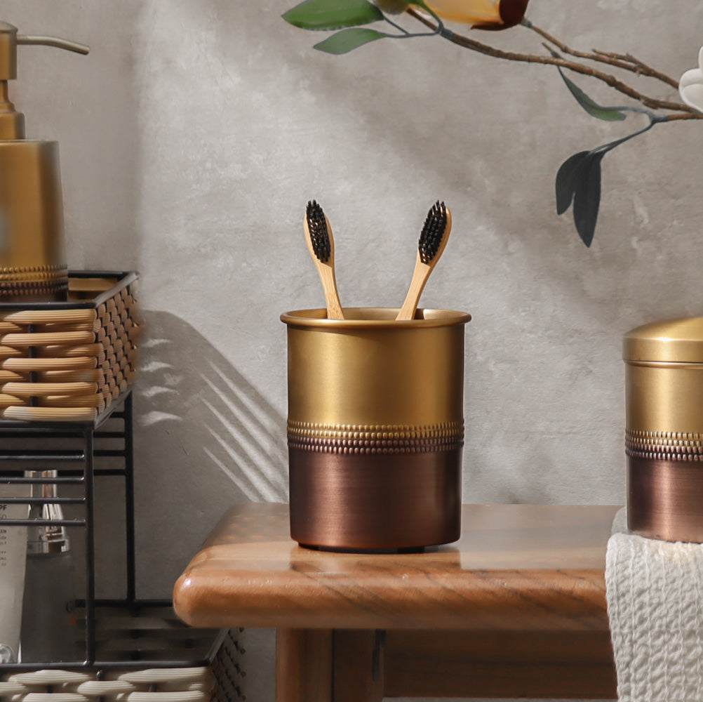 Duplo Toothbrush Tumbler - Gold Bronze