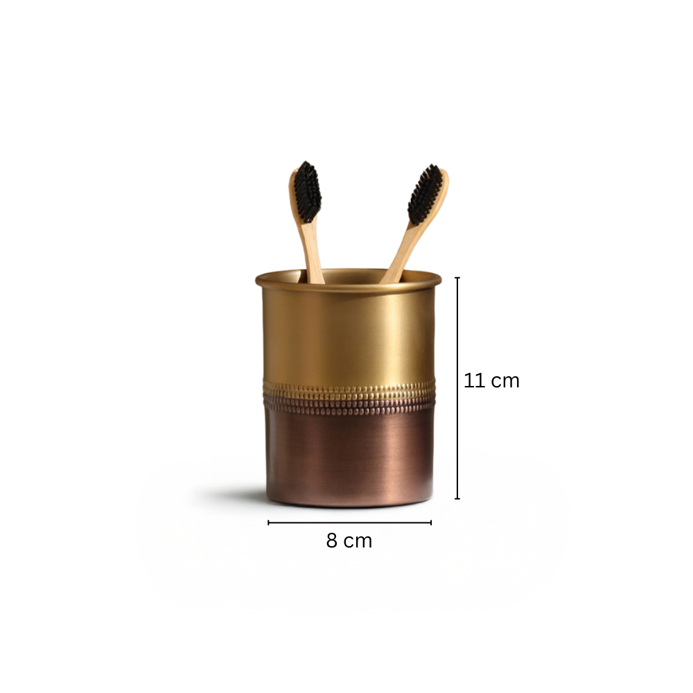 Duplo Toothbrush Tumbler - Gold Bronze