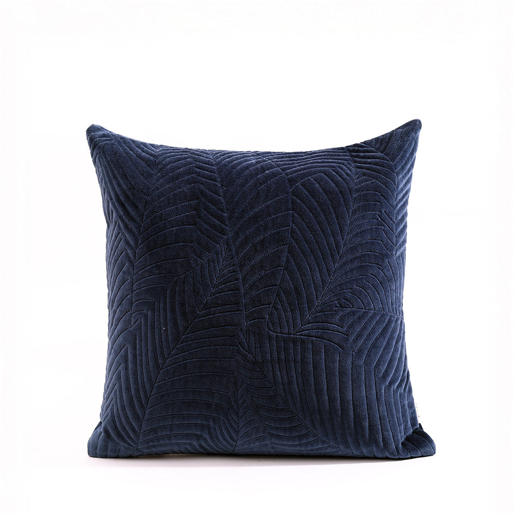 Elm Quilted Cushion Cover 45x45cm - Navy Blue