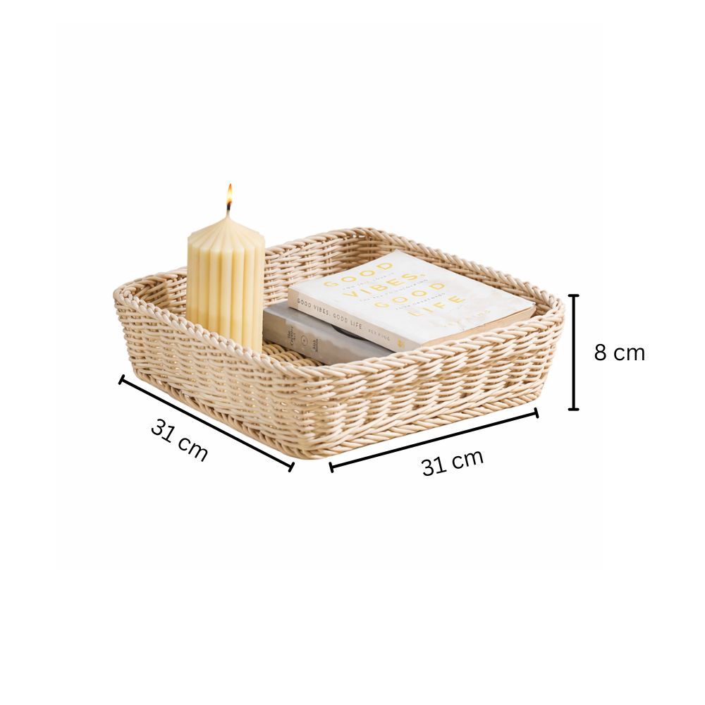 Tate Square Basket Medium - Ivory
