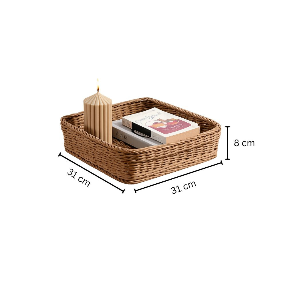 Tate Square Basket Medium - Khaki