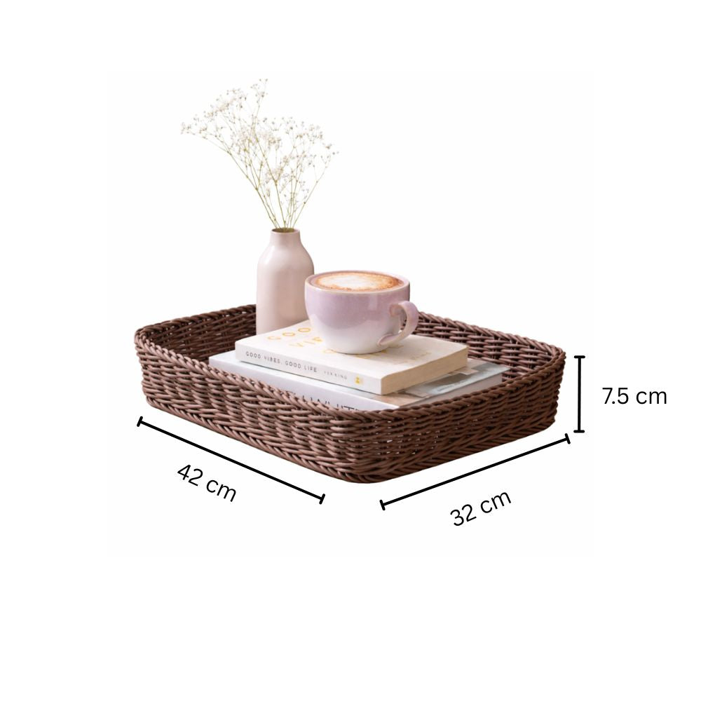 Tate Rectangular Basket Large - Dark Brown