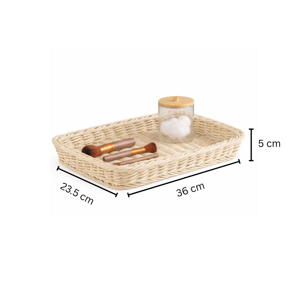 Stena Rectangular Basket Medium - Ivory