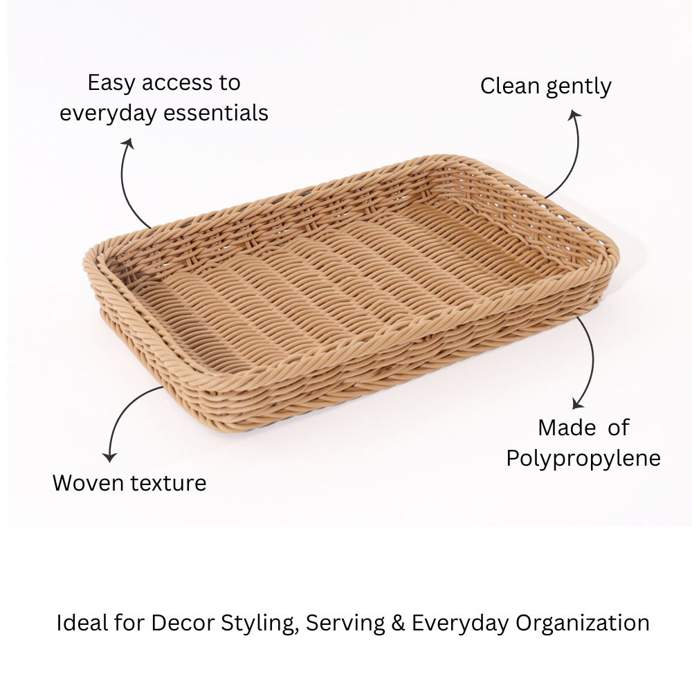 Stena Rectangular Basket Medium - Khaki