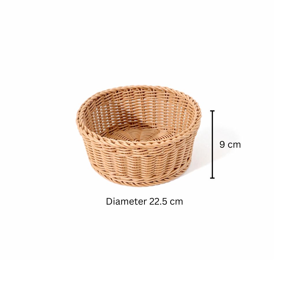 Stora Round Basket Medium - Khaki