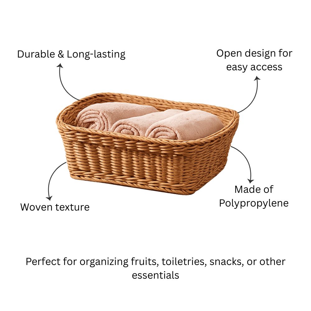 Cesta Rectangular Basket Large - Khaki