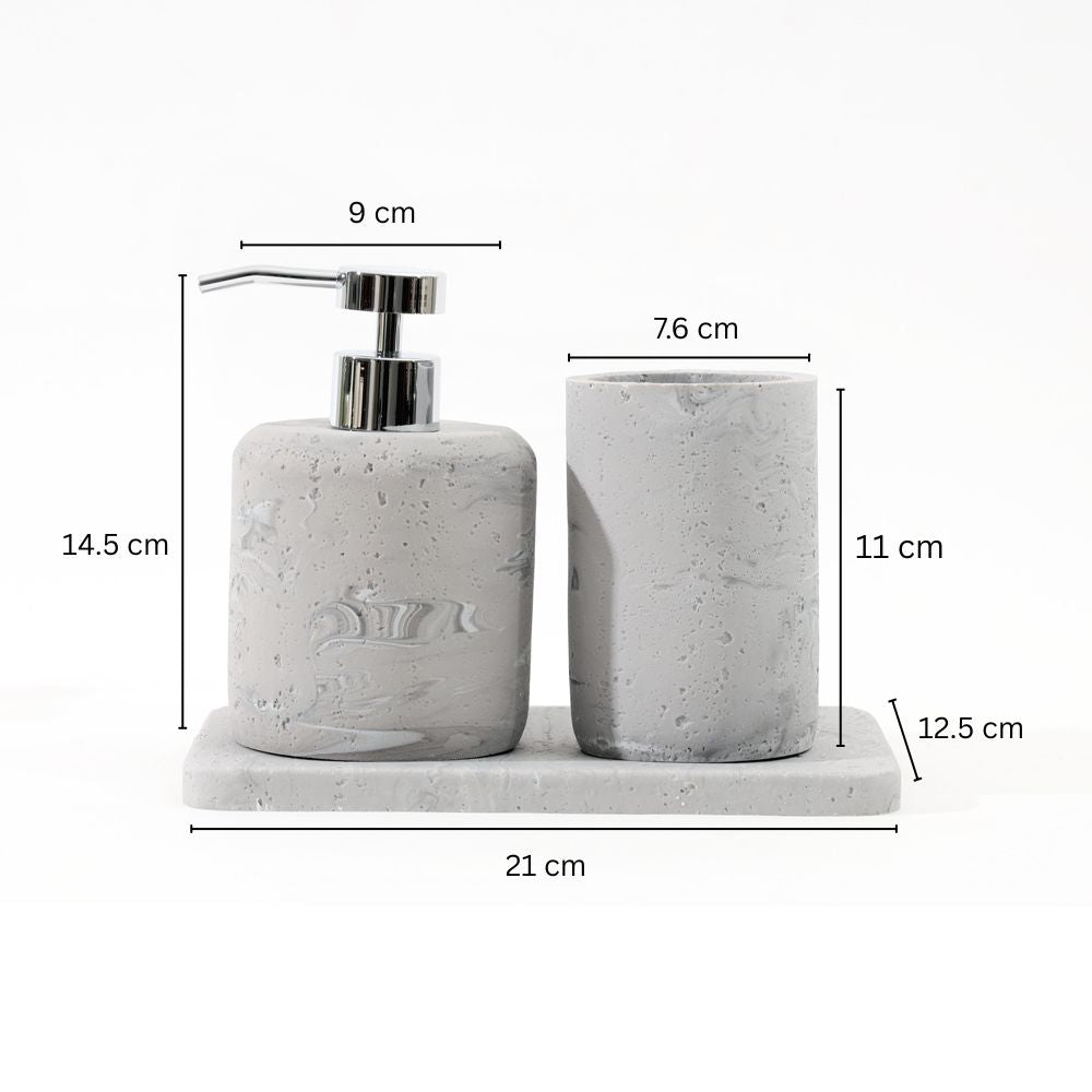 Talon 3-piece Bathroom Set - Stone Grey