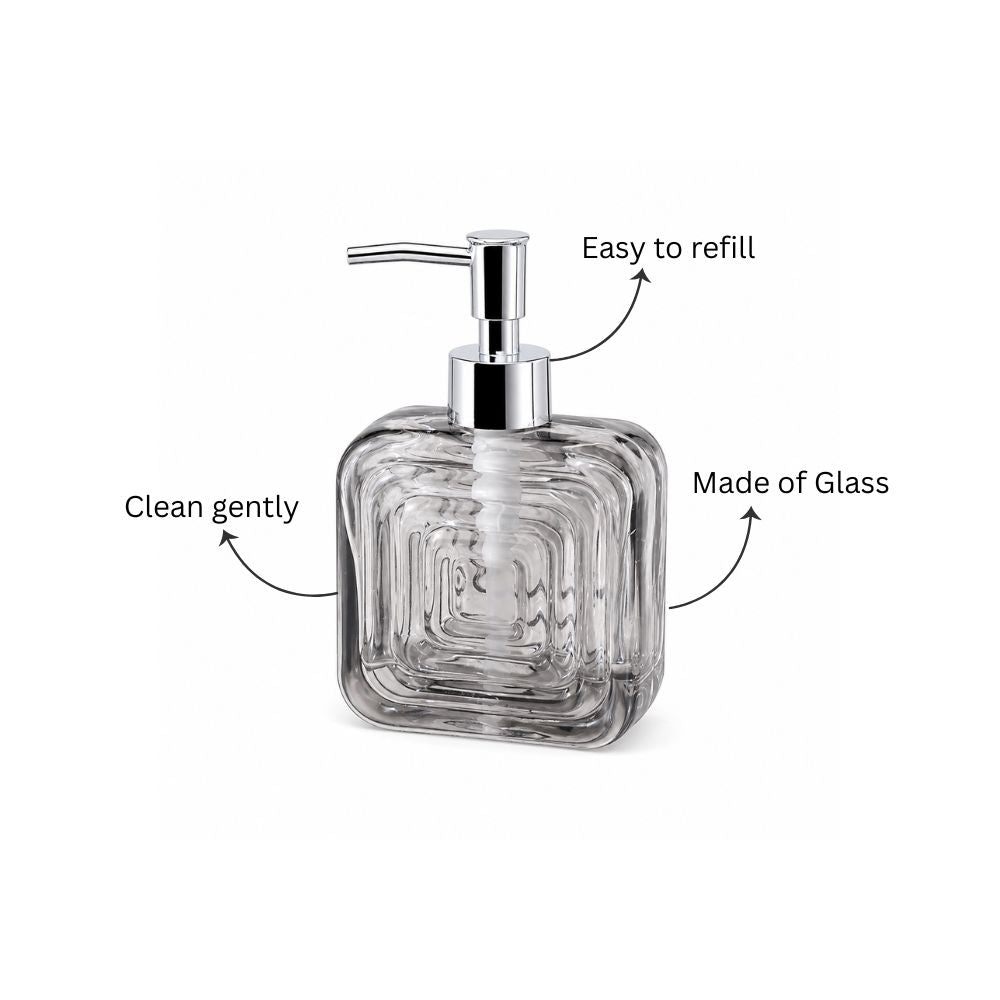 Zeno Glass Soap Dispenser - Grey