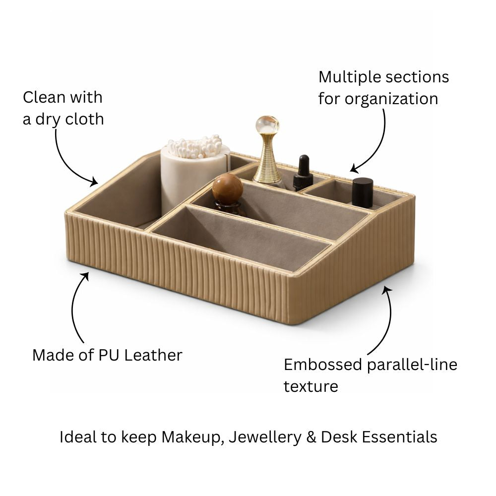 Columns Cosmetics Organiser - Taupe