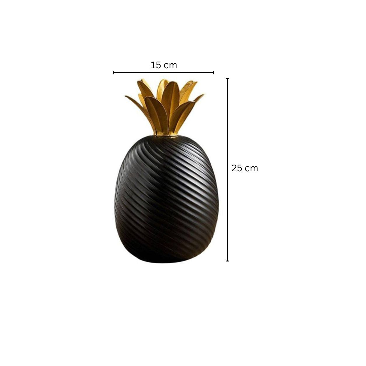 Ananas Decorative Sculpture - Black