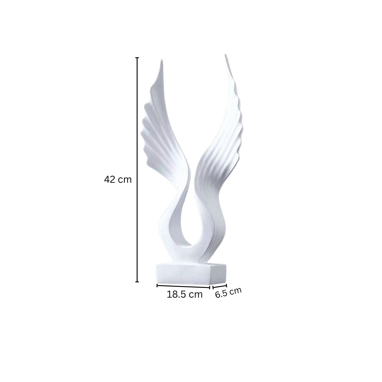 Wings Decorative Sculpture - White