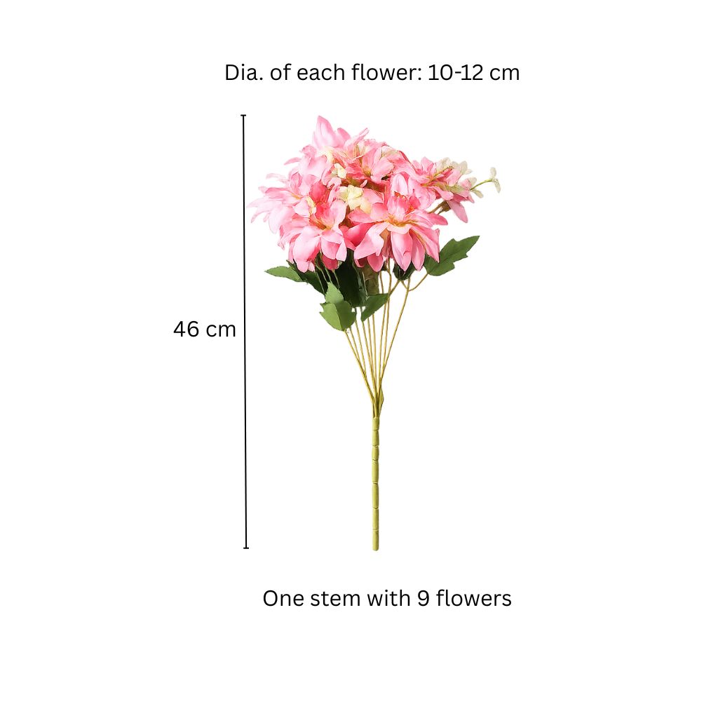 Formal Dahlias Faux Stem - Pink Sunrise