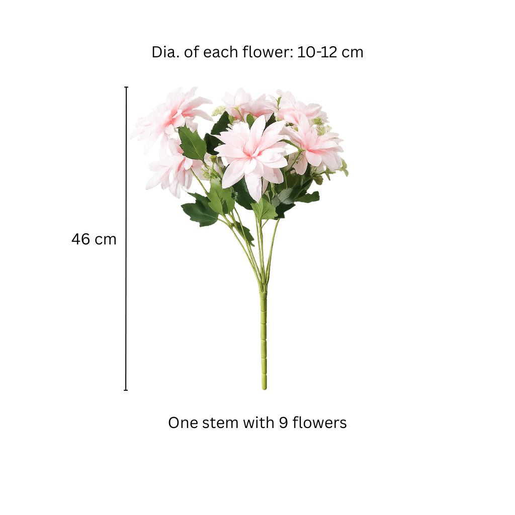 Formal Dahlias Faux Stem - Light Pink