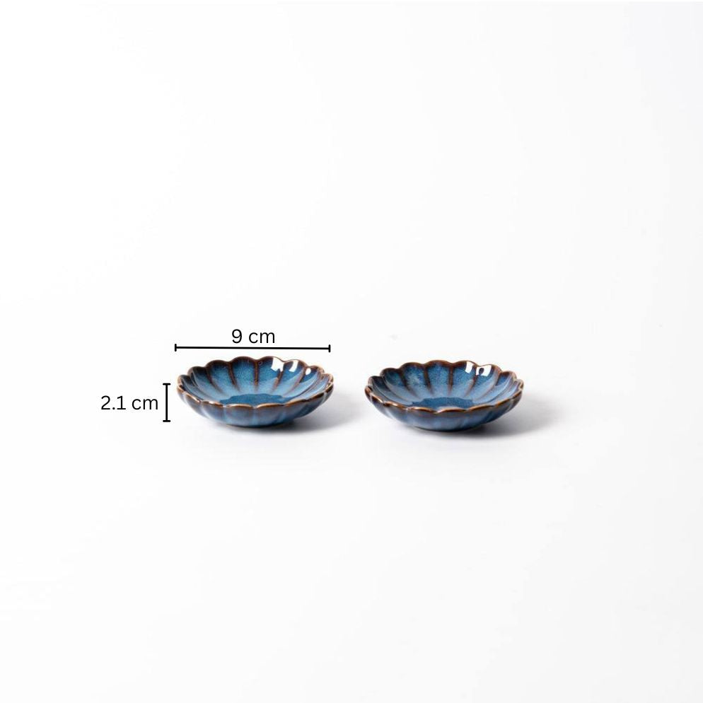 Mara Dip Bowls, Set of 2 - Deep Blue