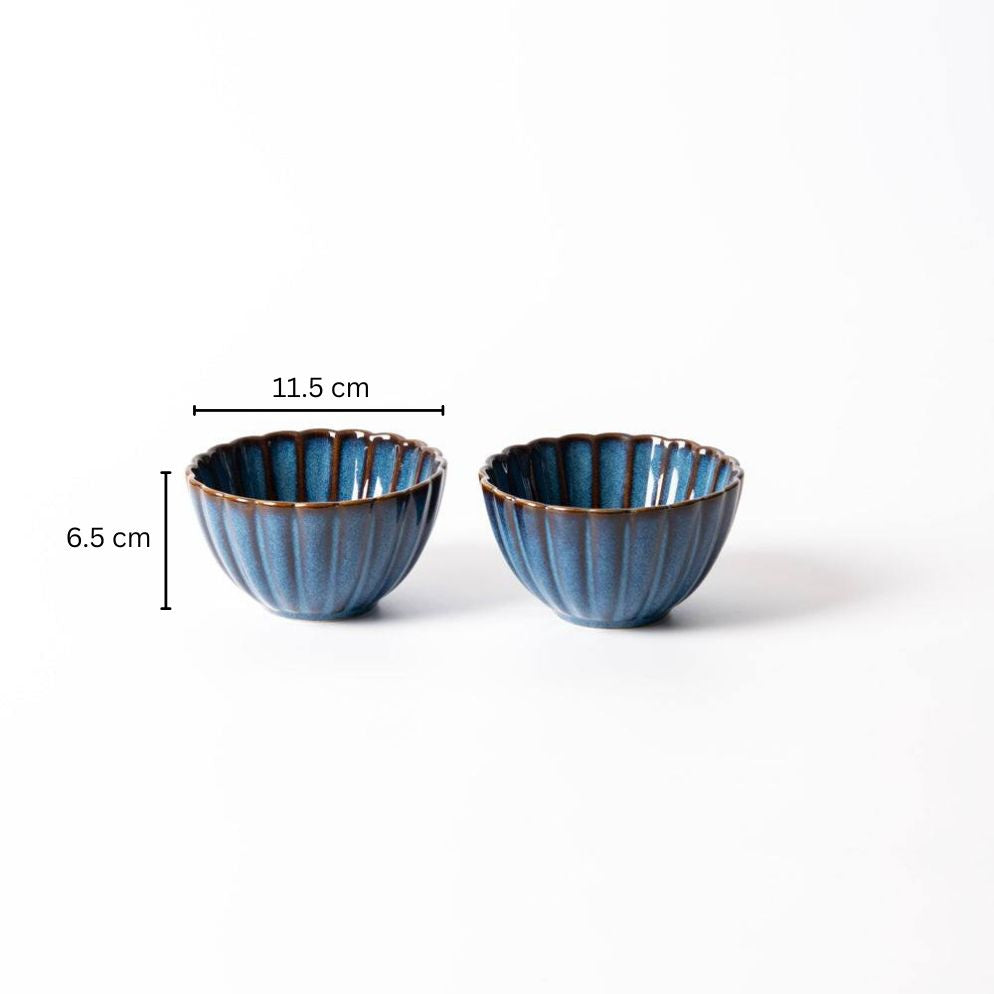 Mara Small Bowls, Set of 2 - Deep Blue