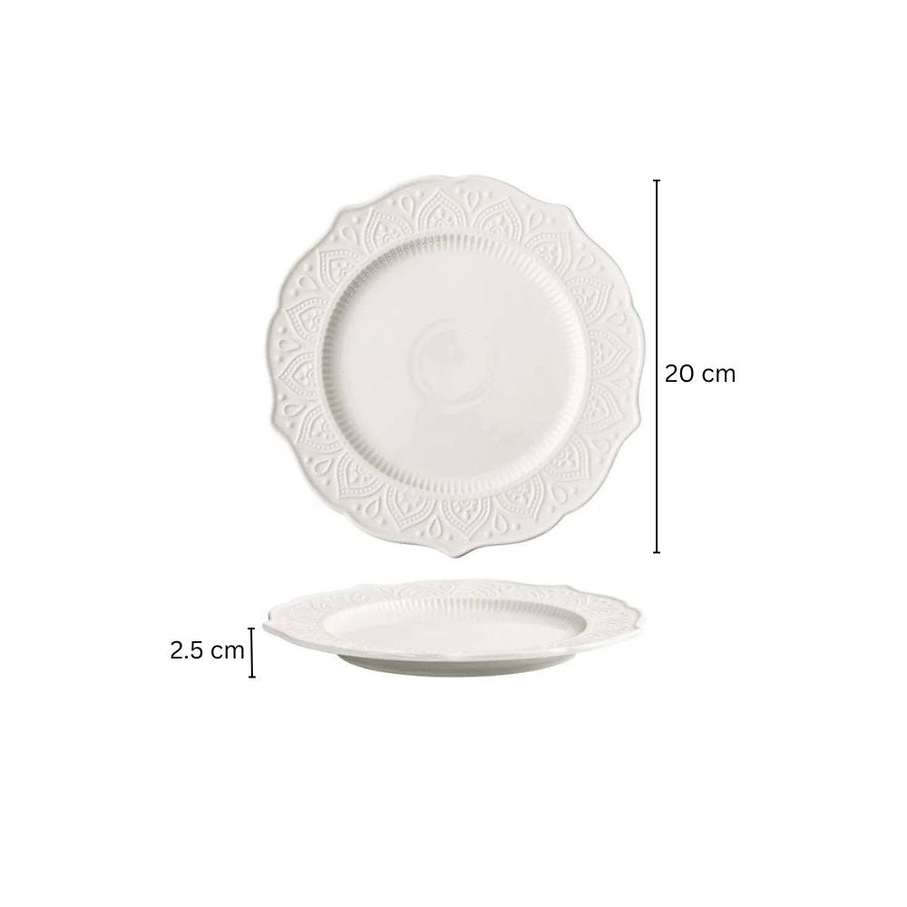 Fleur Quarter Plate - Ivory