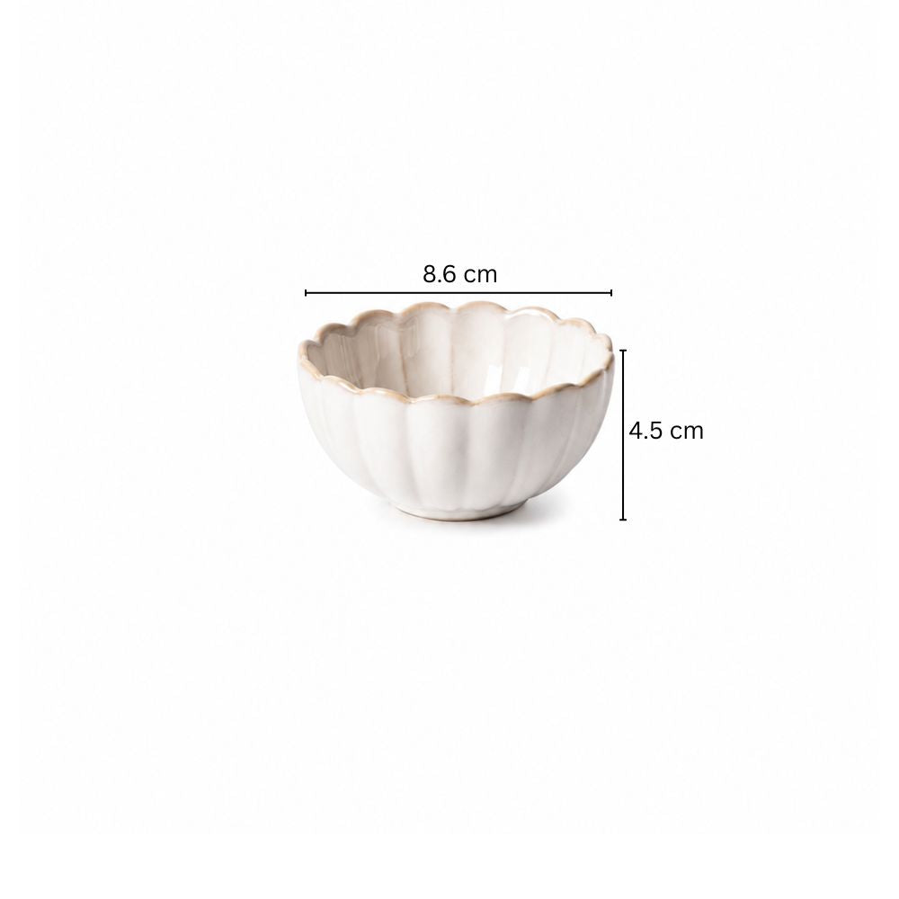 Scallop Small Bowls, Set of 2 - Ivory