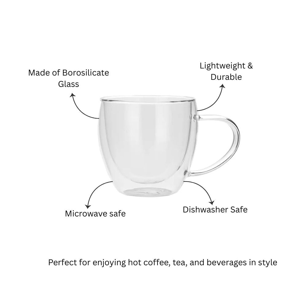 Java Double Wall Mugs, Set of 2 - Small