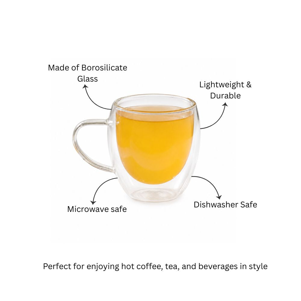 Java Double Wall Mugs, Set of 2 - Medium