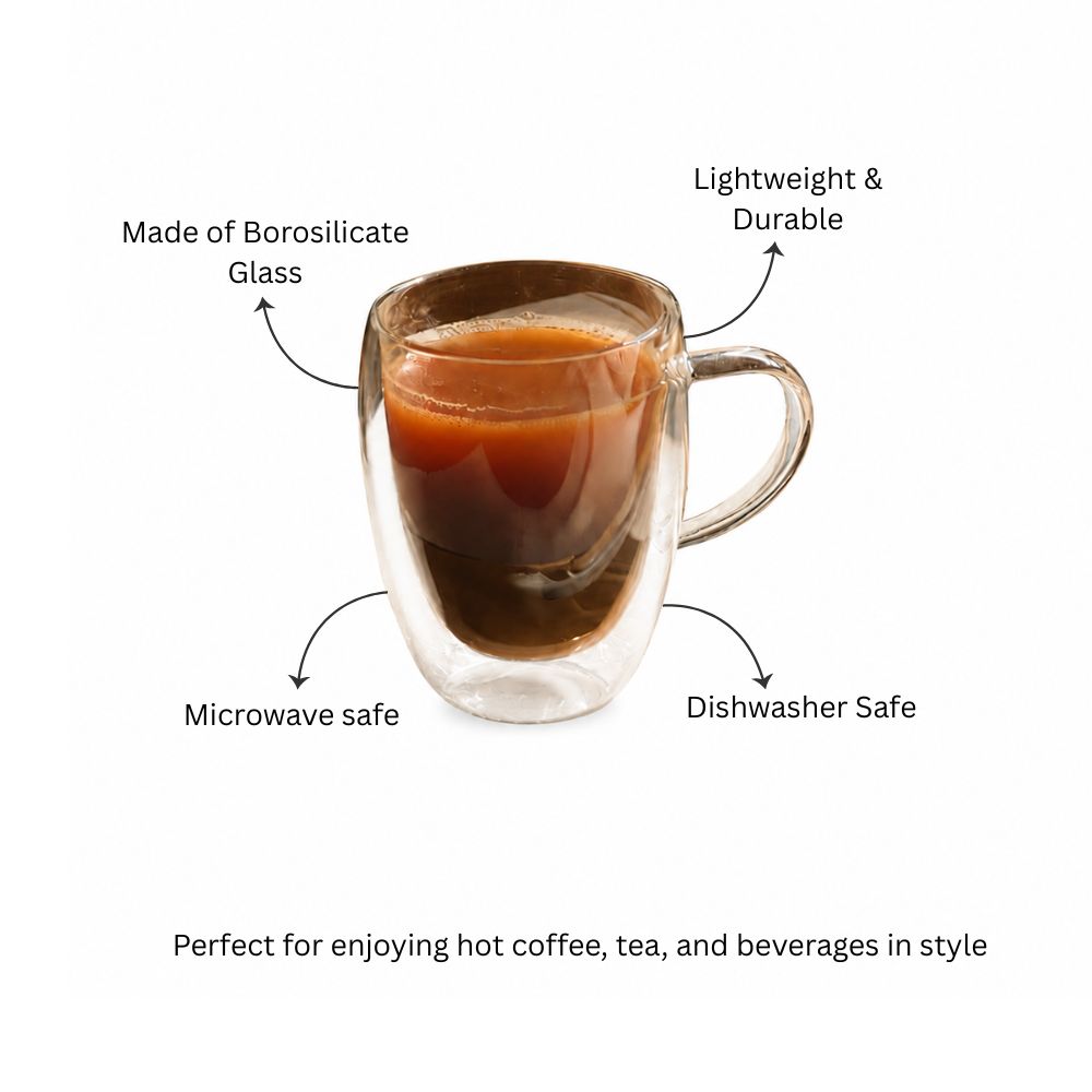 Java Double Wall Mugs, Set of 2 - Large
