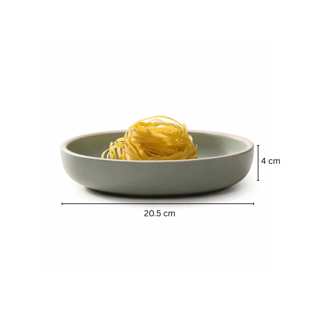 Harbor Pasta Plate - Eucalyptus Grey