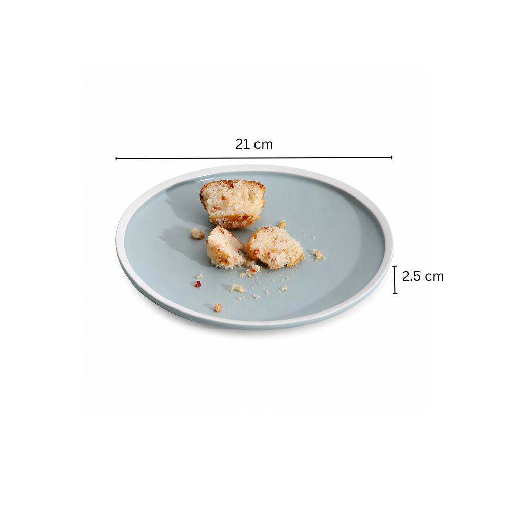 Harbor Quarter Plate - Eucalyptus Grey