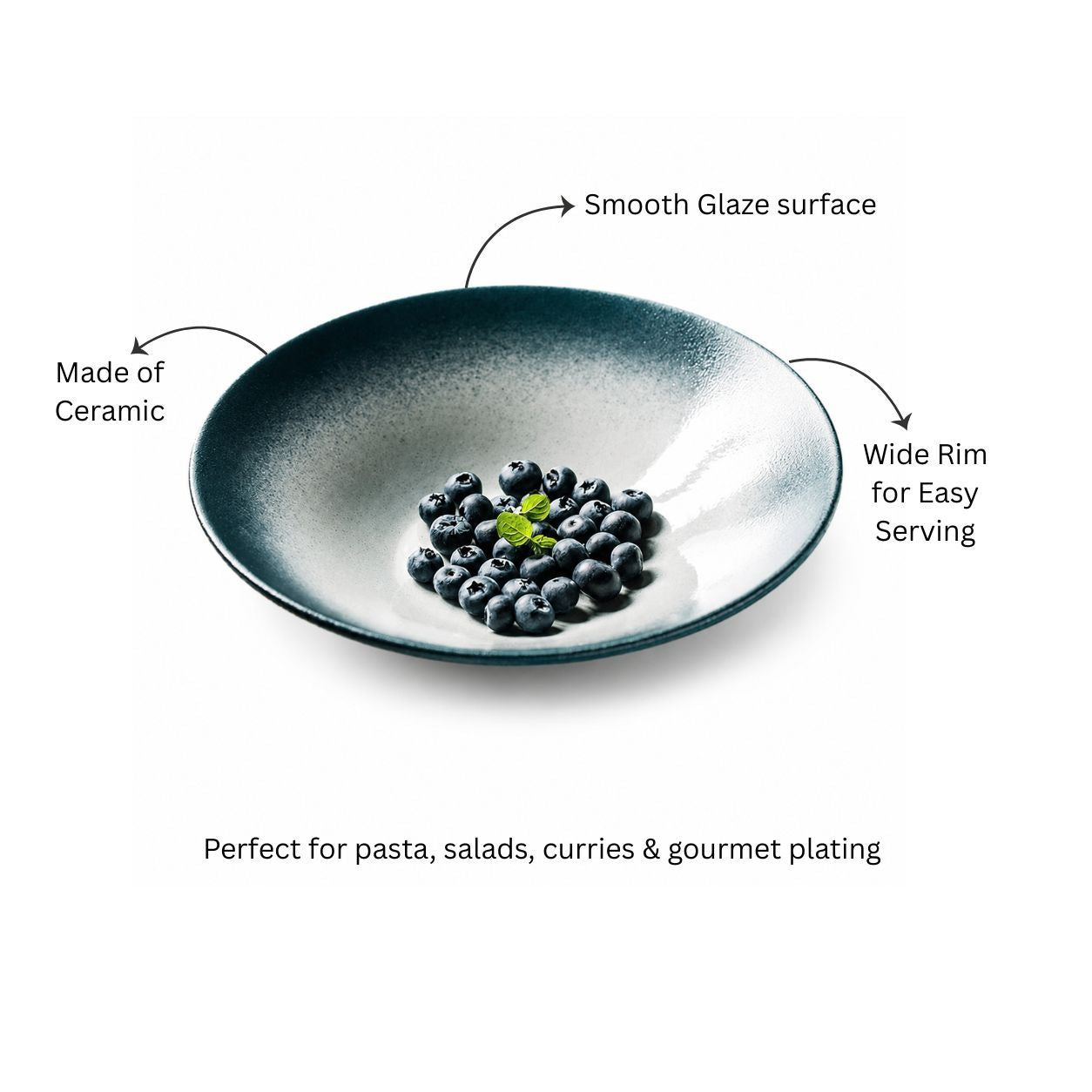 Altea Deep Plate - Ocean Green
