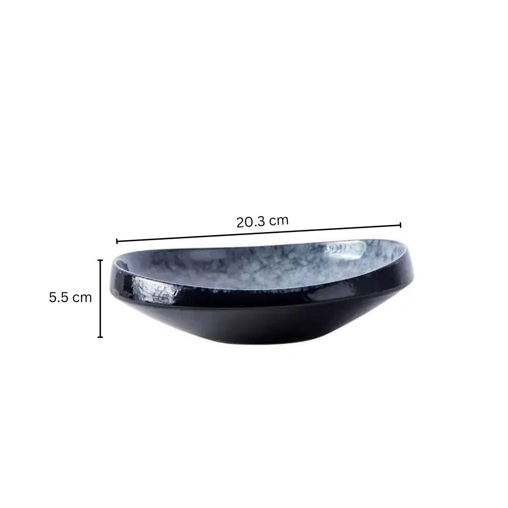 Oasis Curved Serving Bowl - Cool Grey
